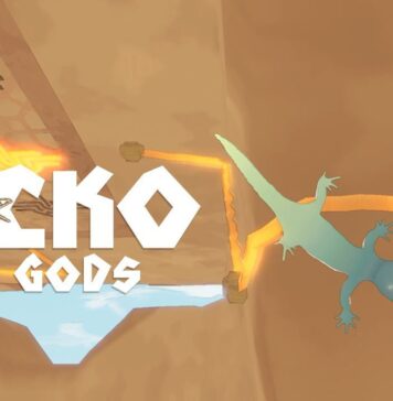 Nintendo Switch main screen for the upcoming game Gecko Gods.