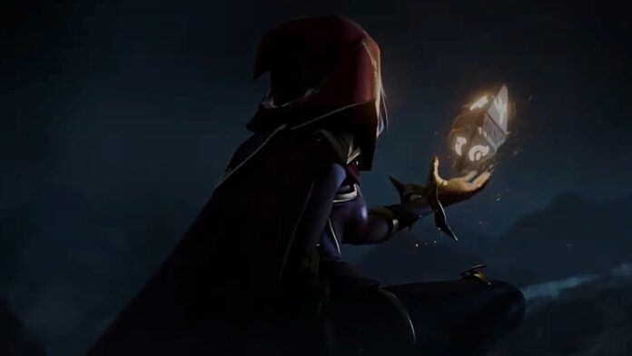 Tarisland concept art of a spellcaster wielding a magical gem.