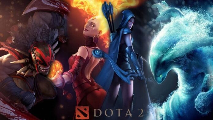 Dota 2 Feature Image Wallpaper for Dota 2 with a few of its heroes.