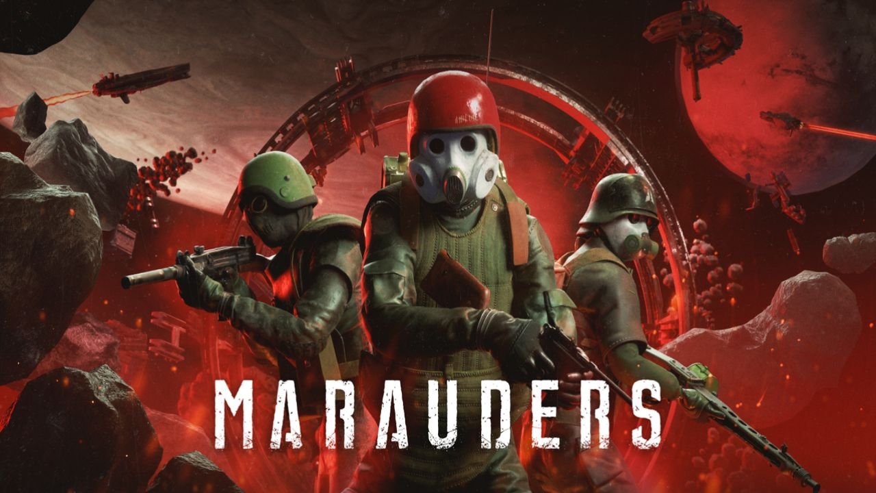 Main screen for a new extraction shooter called Marauders.