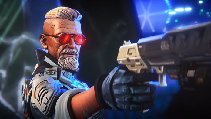 Apex Legends Ballistic Feature Image A closeup of upcoming combatant Ballistic in Apex Legends.