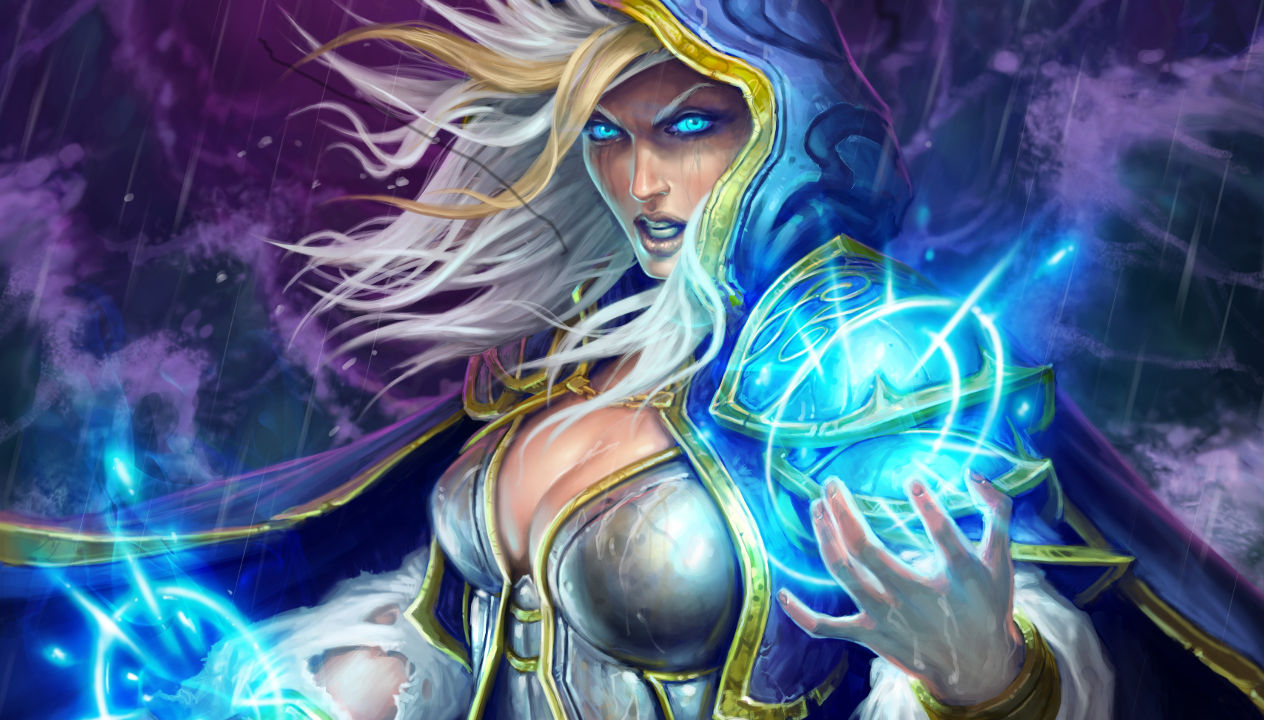 Character portrait of Jaina Proudmoore from Hearthstone.