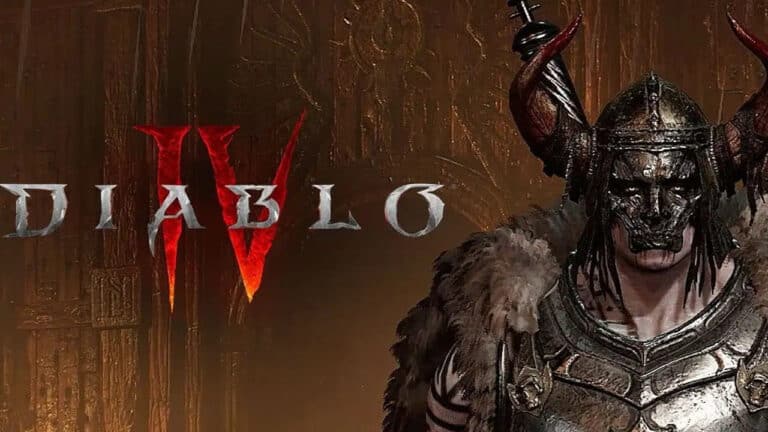 Diablo 4 promotional poster featuring the Barbarian class.
