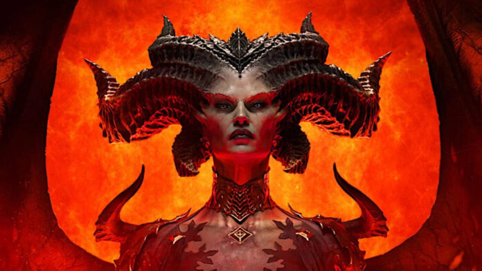 Diablo 4 Impressions Feature Image Artwork of Lilith, the main boss from Diablo 4.