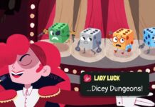 A few of the many characters you can play as in Dicey Dungeons.
