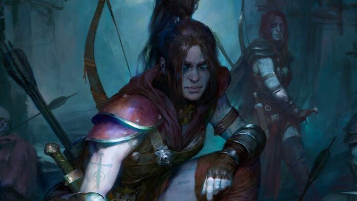 Concept art of a female Rogue from Diablo 4.