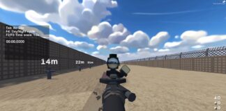 Taking an M4 out for practice at the shooting range in Battlebit Remastered.