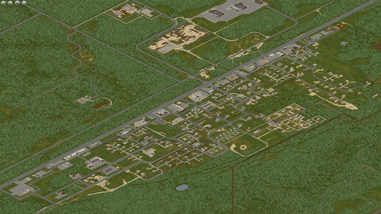 A full map of Muldraugh from Project Zomboid.