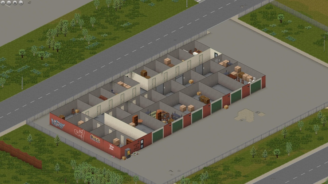 Image with the Small Storage Facility in Muldraugh from Project Zomboid.