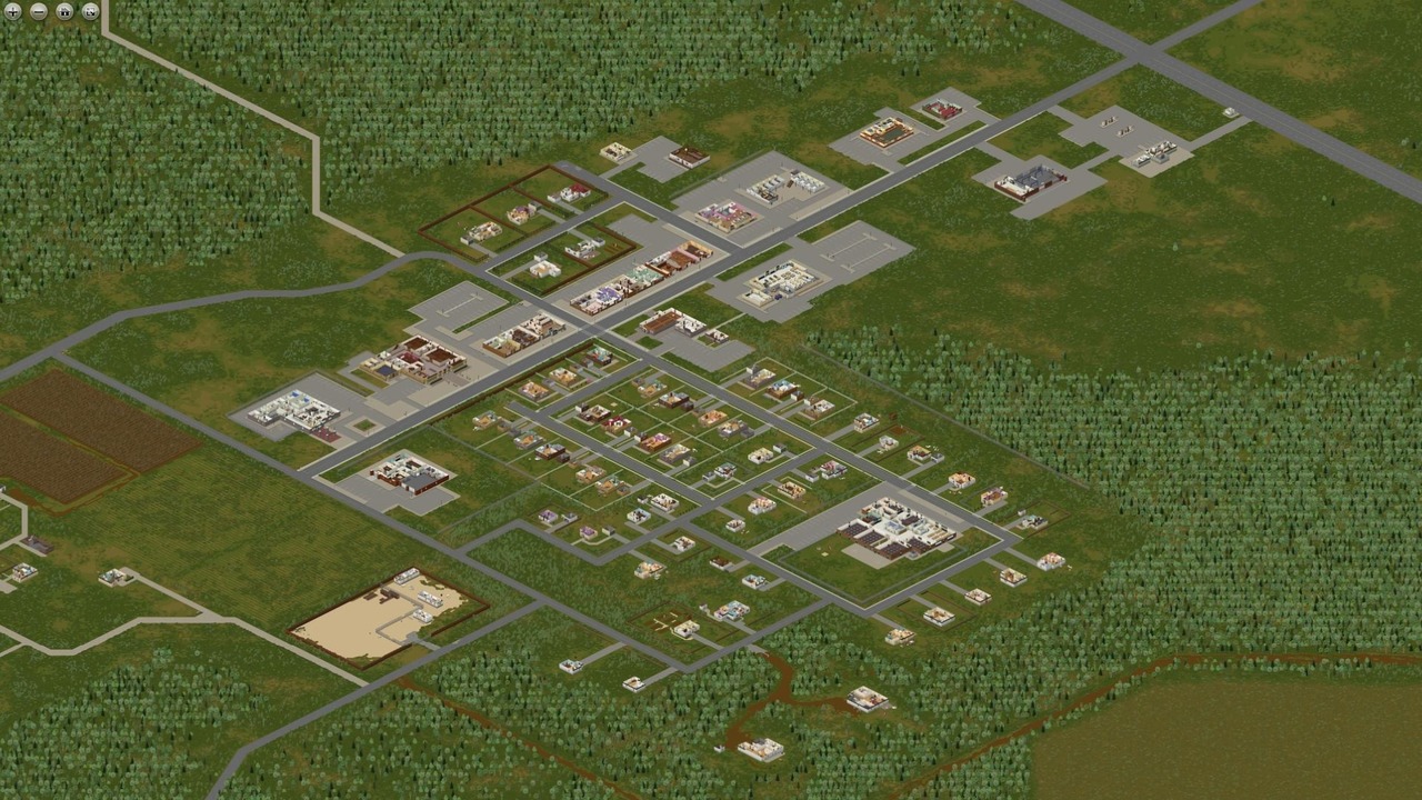 A full map screenshot of Rosewood from Project Zomboid.