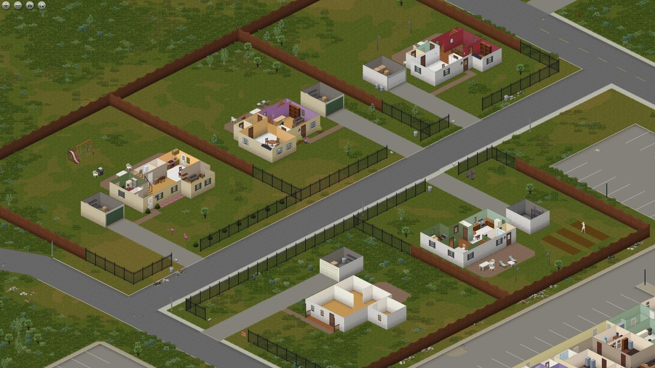 A look at the Gated Community in Rosewood from Project Zomboid.