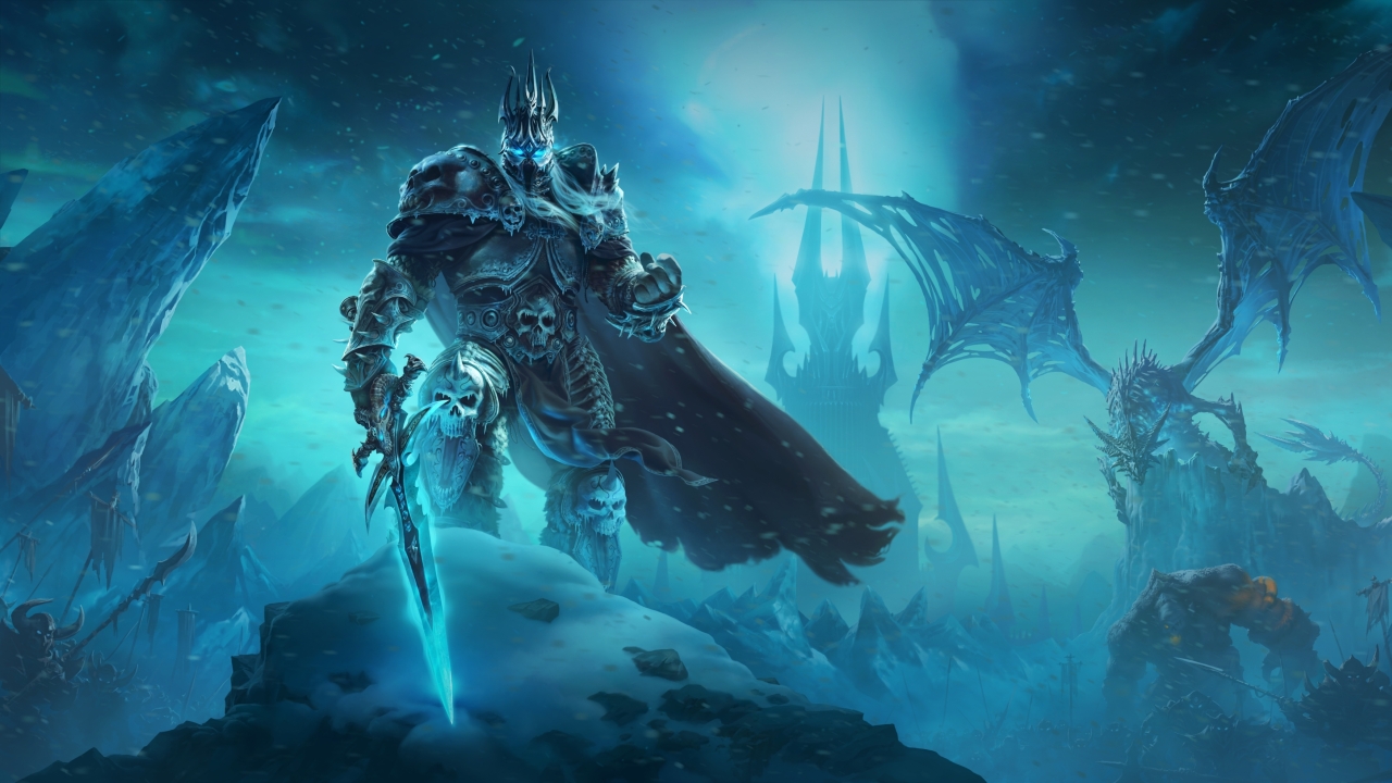 Artwork of Arthas, a main antagonist from World of Warcraft.