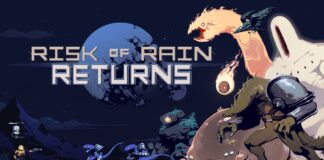 Main splash screen for Risk of Rain Returns.