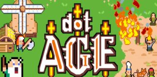 Main menu screen for the boardgame inspired dotAGE.