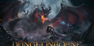 Main splash screen for new extraction game Dungeonborne.