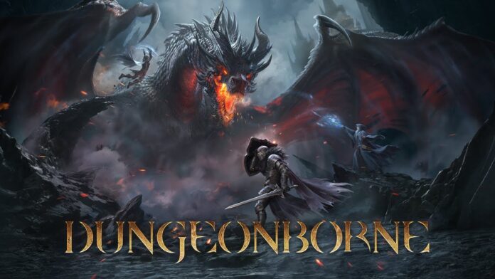 Main splash screen for new extraction game Dungeonborne.